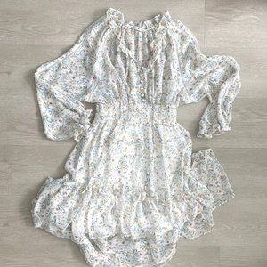 Luciana Floral Tiered Maxi Dress In White from NeedSupply.